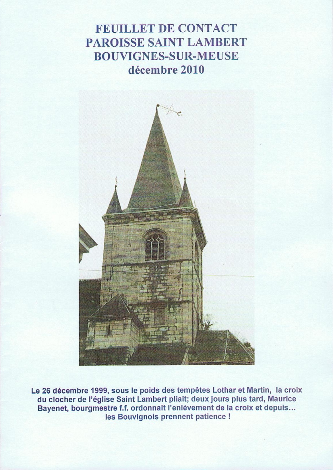 calendrier paroissial  2010