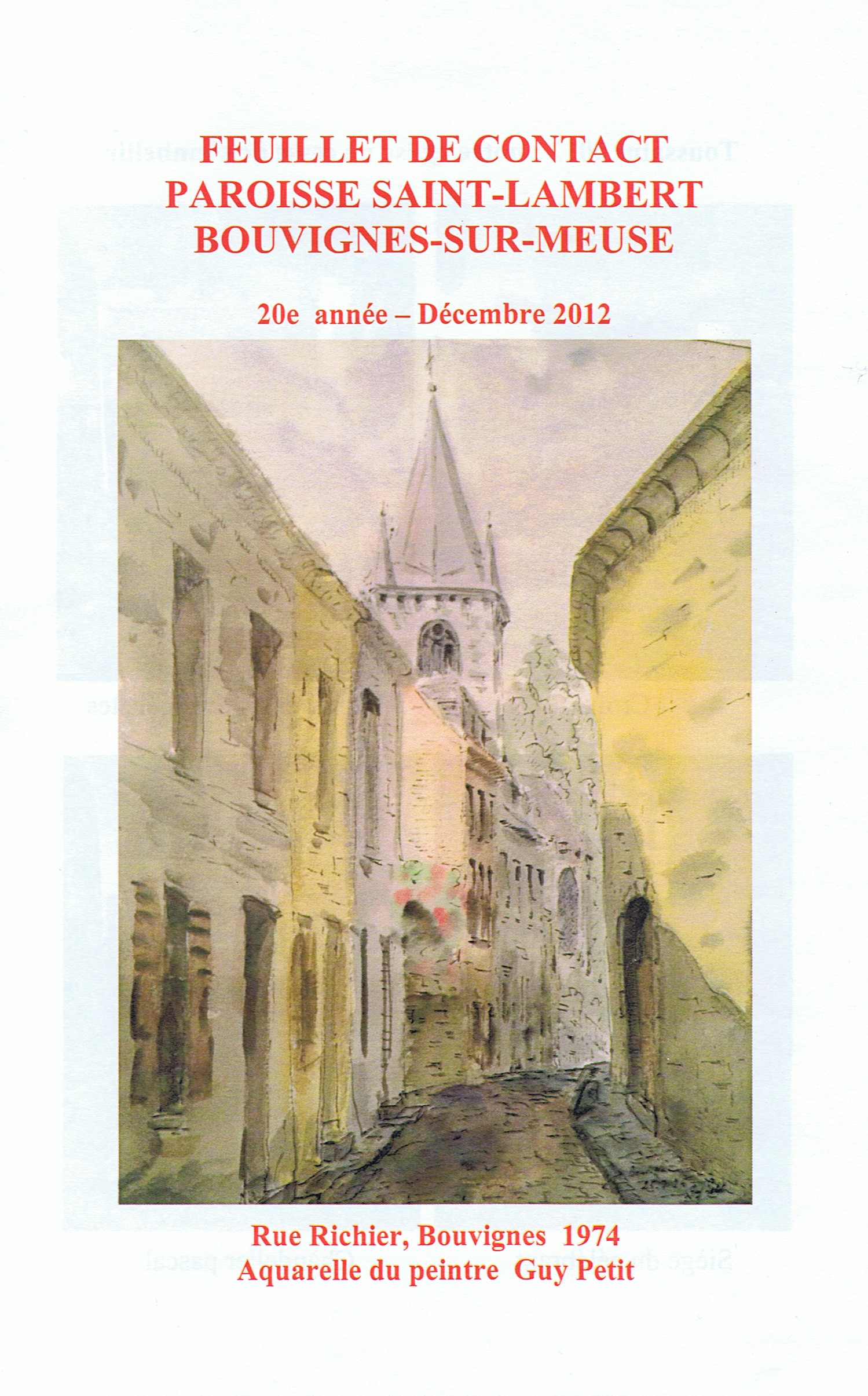 calendrier paroissial  2011