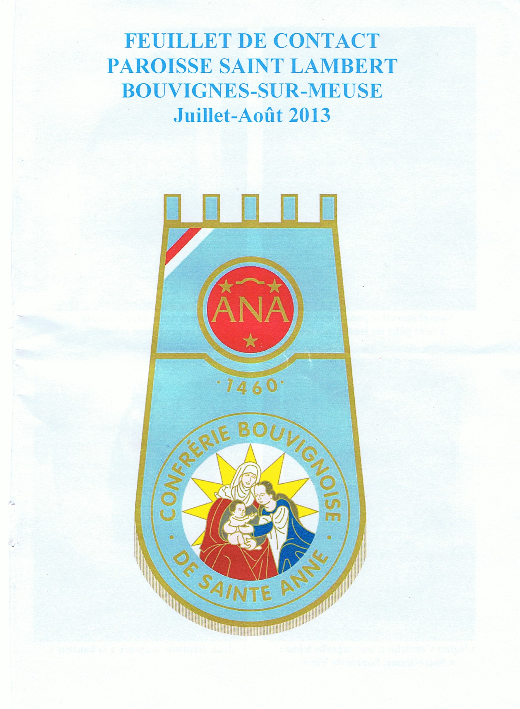 calendrier paroissial  2013